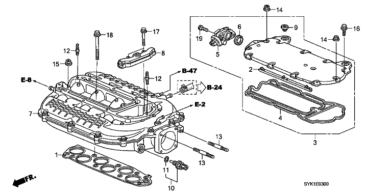 Intake manifold (V6)