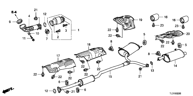 Exhaust pipe (2.4L)