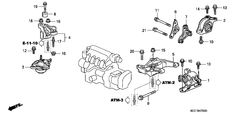 Engine mount (2WD)