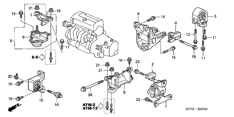 Engine mount (2WD)