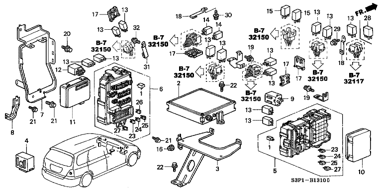 Control unit (interior)