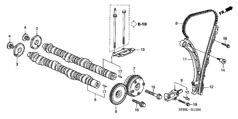 Camshaft/cam chain