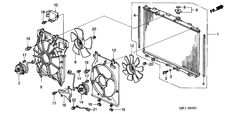 Radiator (V6) (DENSO)