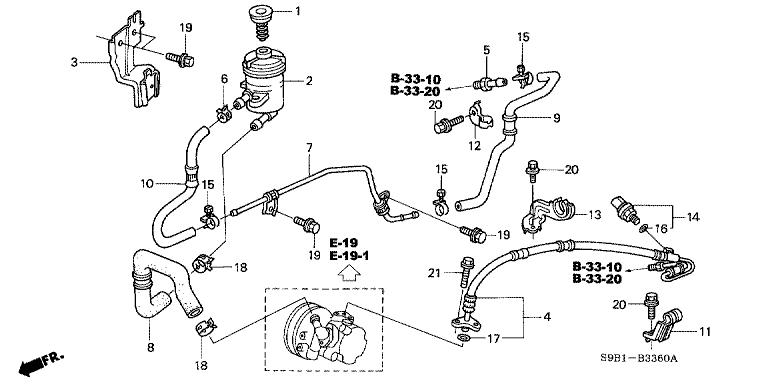 Power steering pipe/hose