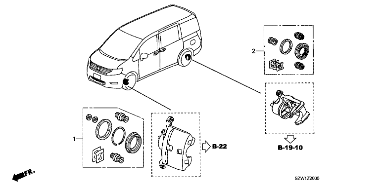 Brake system cup/seal/service kit parts
