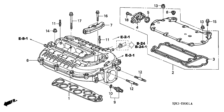 Intake manifold (V6)