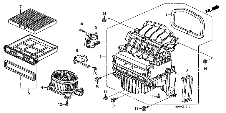 Heater blower