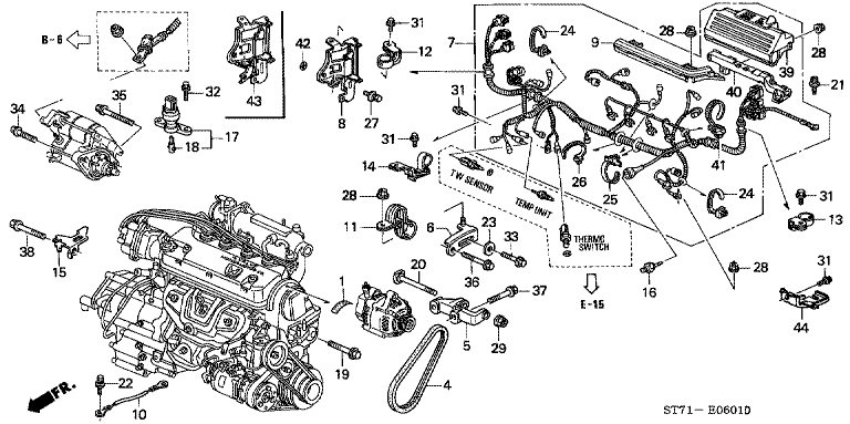 Engine Wire Harness (SOHC) (PGM-FI)