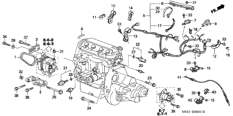 Engine subcode/A.C. generator bracket (SOHC, DOHC)
