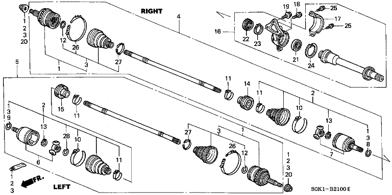 Front drive shaft