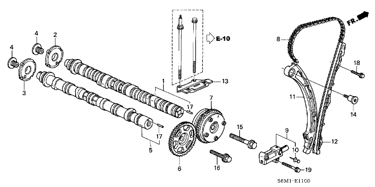 Camshaft/cam chain