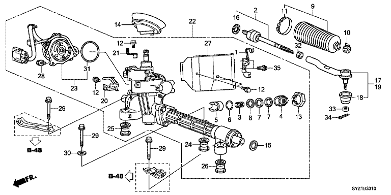 Power Steering Gearbox (2WD)