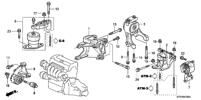 Engine mount (CVT)