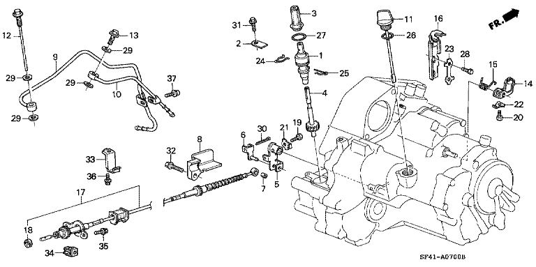 Control lever/Control wire