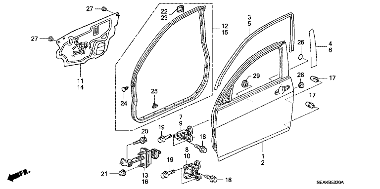 Front door panel