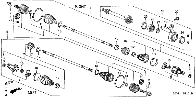 Front drive shaft