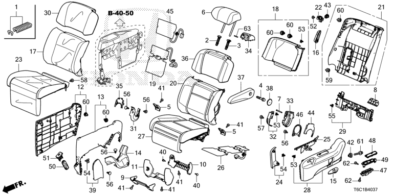 Middle seat (L.) (power seat)