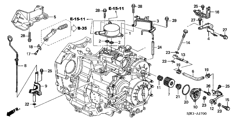 Oil level gauge / ATF pipe (2WD) (V6)