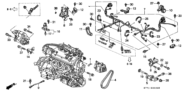 Engine Wire Harness (SOHC) (Carburetor)