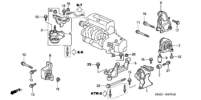 Engine mount (AT)