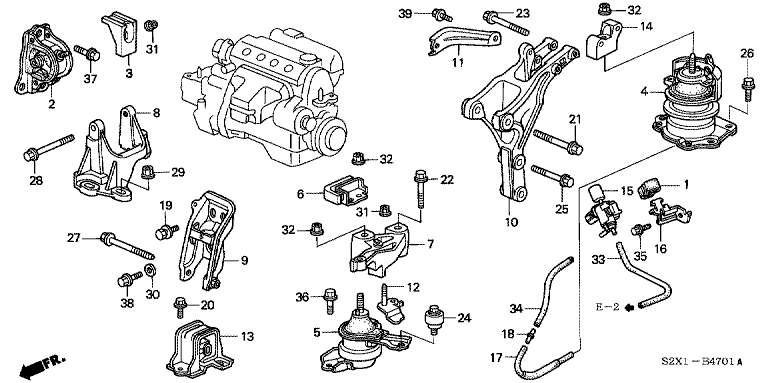 Engine mount (L4) (4WD)