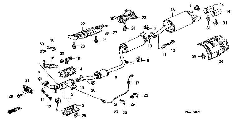Exhaust Pipe/Silencer (2.0L)