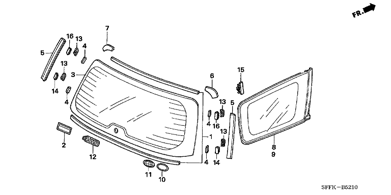 Rear Windshield Glass/Quarter Glass