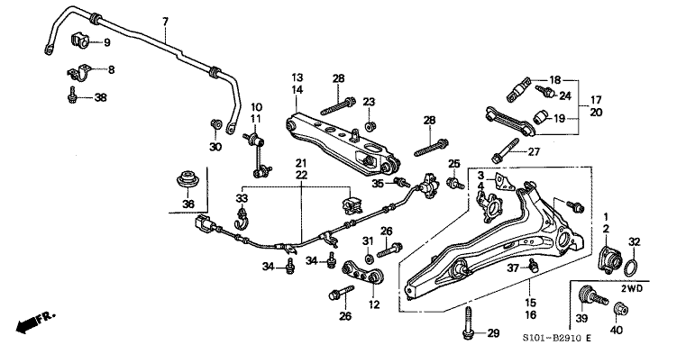 Rear stabilizer/rear lower arm