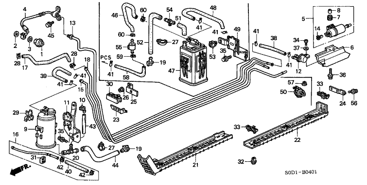 Fuel pipe (4WD)