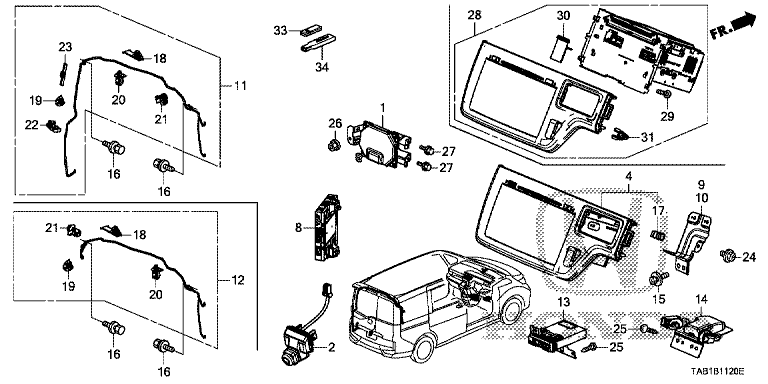 Navigation system/Rear camera/ETC unit