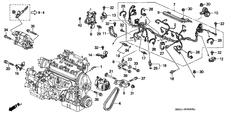 Engine wire harness (SOHC)