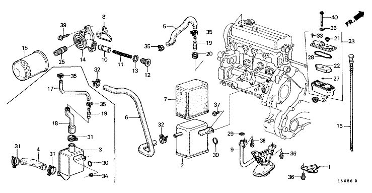 Breather chamber/oil filter