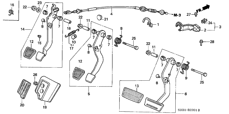 Clutch pedal/Brake pedal