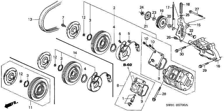 Air conditioning (compressor) (NA1:110-, NA2)