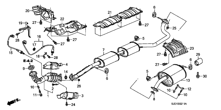 Exhaust Pipe/Silencer (2.0L) (4WD)