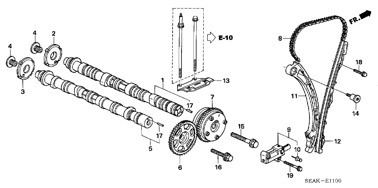 Camshaft/cam chain