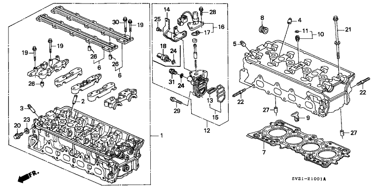 Cylinder head (DOHC VTEC)