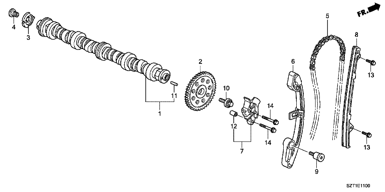 Camshaft/cam chain