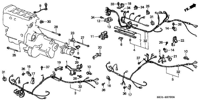 Engine subcord/Code clamp