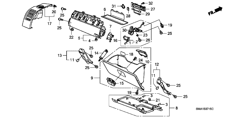 Instrument Panel Garnish (Passenger Side)