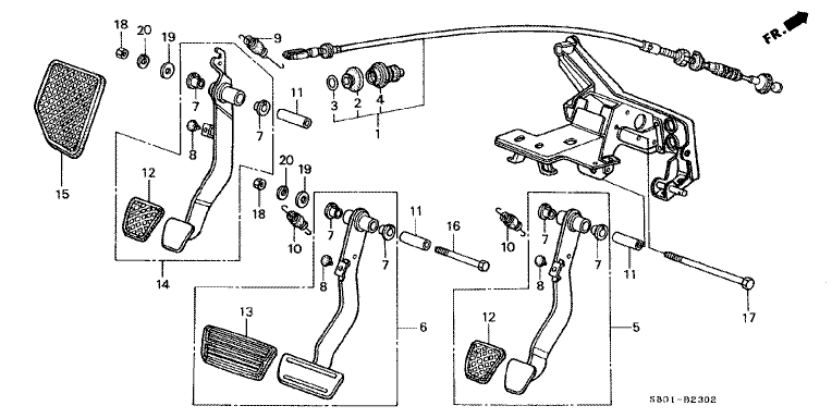 Clutch pedal/Brake pedal