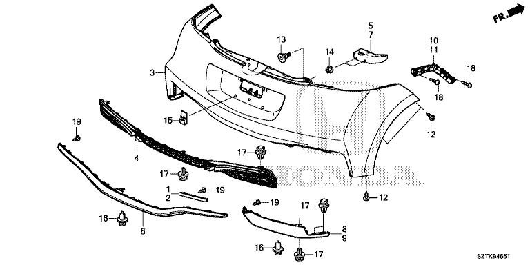 Rear bumper (120)