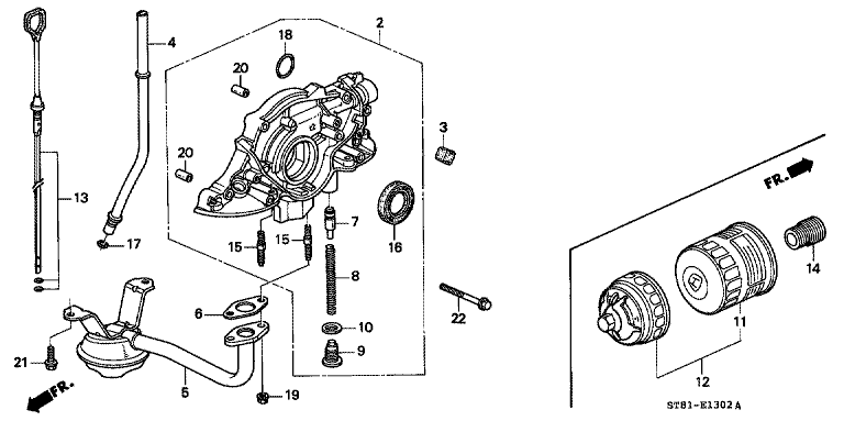 Oil Pump/Oil Strainer (SOHC) (110-)