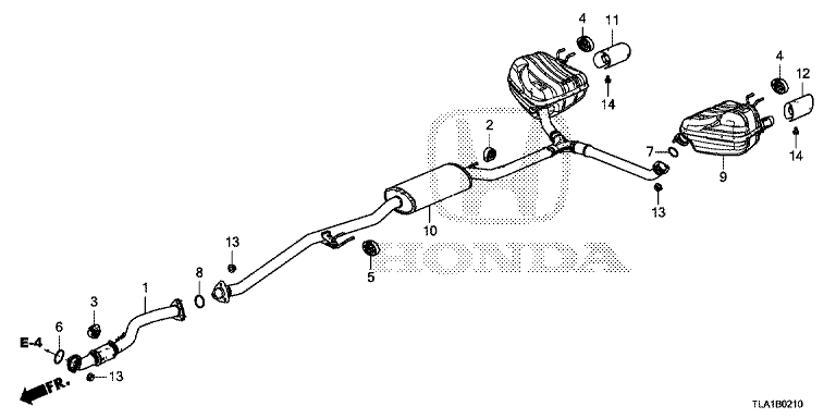 Exhaust pipe/silencer (4WD)