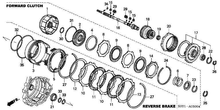 Input shaft/forward clutch