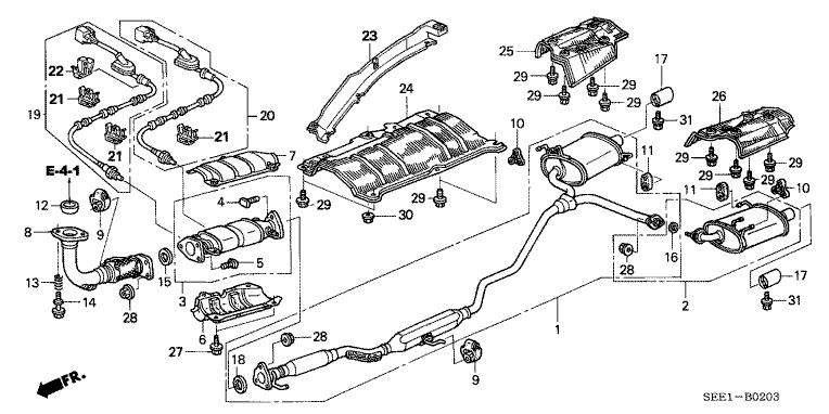 Exhaust pipe (4WD) (2)