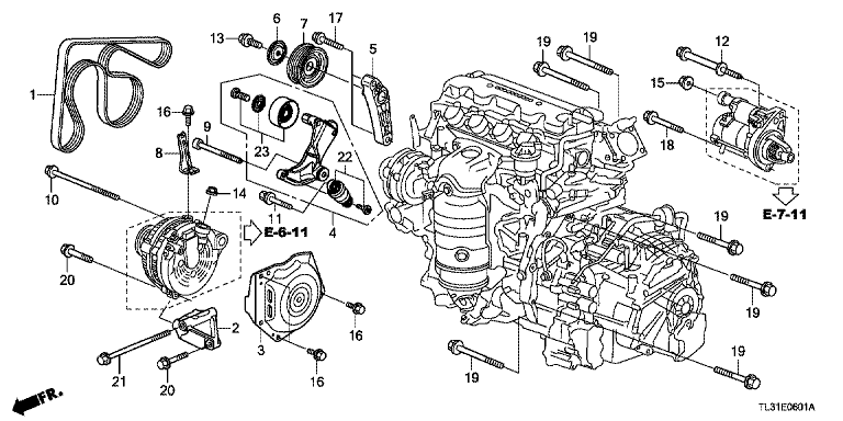 Alternator bracket/tensioner (2.0L)