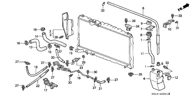 Radiator hose / Reserve tank (Turbo)