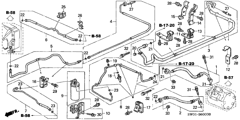 Air conditioning (hose/pipe types)