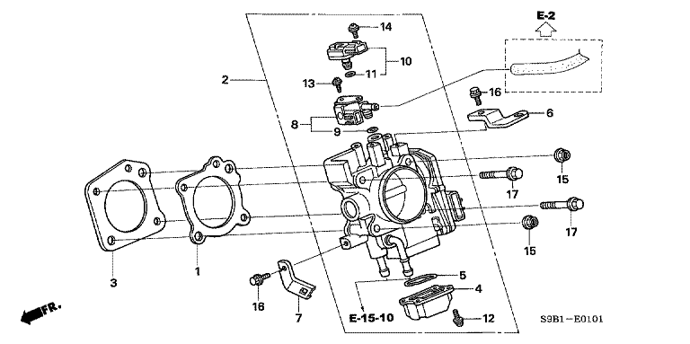 Throttle body (2.4L)
